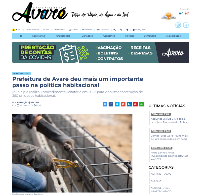 [Prefeitura de Avaré deu mais um importante passo na política habitacional]